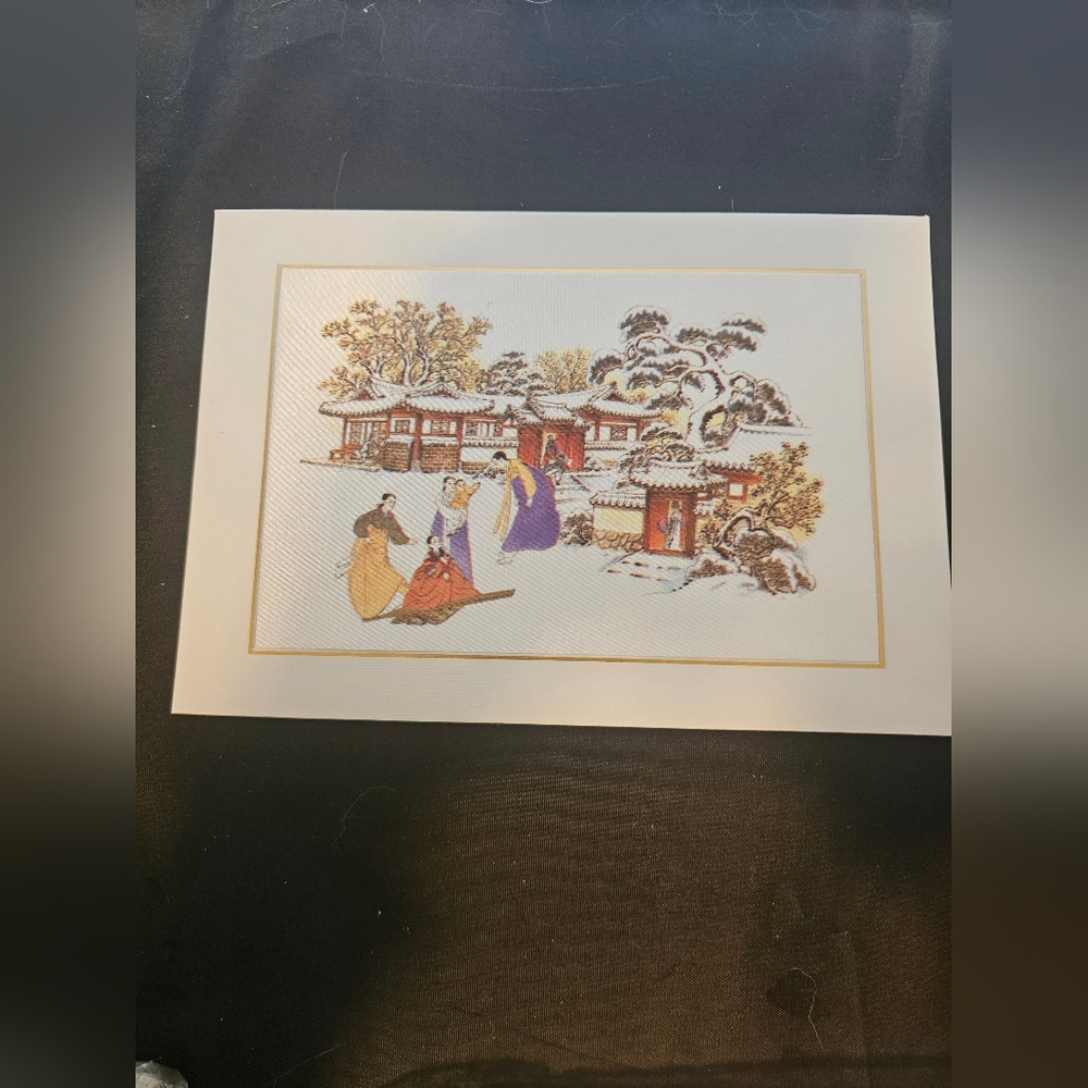 Unique Vintage‎ Multicolor Asian-Inspired Illustration